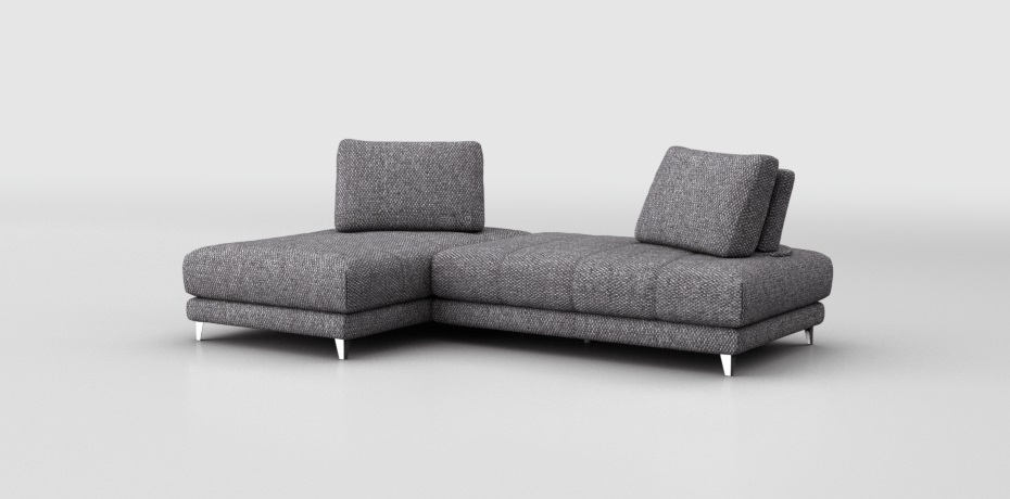 Vigoleno - Corner sofa with 2 backrests componibile sinistro